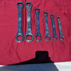 Snap-on Tools Six Piece SAE Ratcheting Wrench Set