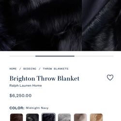 Throw Blanket. Ralph Lauren 