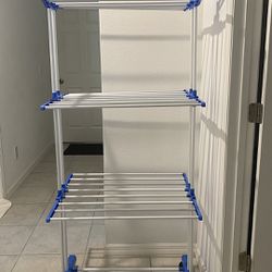 Laundry storage with space to hang hangers and folded clothes. I have 3 units in the box.
