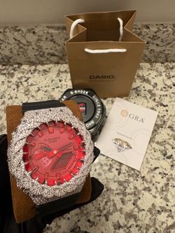 red and black bussdown g shock
