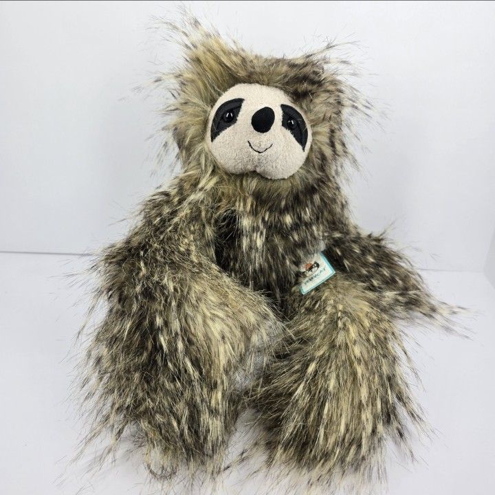 Jellycat London Cyril The Sloth Plush 16" Stuffed Animal Brown Zoo NWT Cute