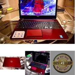 RED DELL INSPIRON 15R-5537, 15.6" CORE i5-4200U @ 1.6GHz (8GB RAM, 1TB HDD) WEBCAM DVD Windows 10 Laptop
