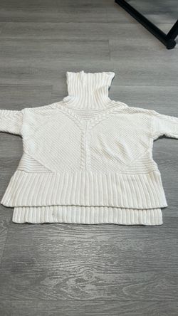 Rachel Ashwell Cream Knit Sweater turtleneck size S