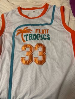 Flint Tropics basketball jersey with number 33.