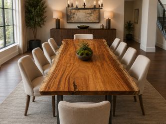 Dining Table | Live Edge Monkey Pod I 8'7" in length | 8–10 Seats