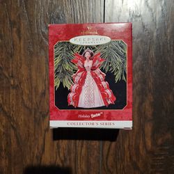 1996 HOLIDAY BARBIE COLLECTOR SERIES A HALLMARKS KEEPSAKE ORNAMENT NEW $20.00 MERRY CHRISTMAS 🎅 🎄 