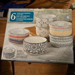 brand new 6-piece set of these Signature Housewares stoneware bowls