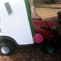  Snow Tractor With With Snow Thrower Attached 