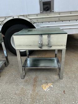 All glass silver nightstands (set of 2)
