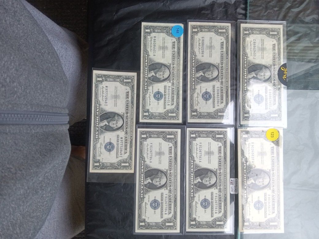 7 Silver $1 Certificates 