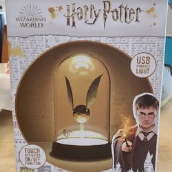 Harry Potter Golden Snitch Bell Jar Touch Light Quidditch Wizard BRAND NEW!!

