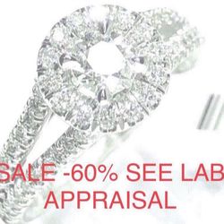 Engagement Ring Diamond Ring  NATURAL DIAMONDS 💎 RETIRING LIQUIDATION DAY SALE -60% NEW Appraised By GEMOLOGICAL INSTITUTE NEW YORK 