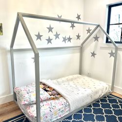 Metal House Twin Bed Frame