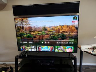 TV with stand and cabinet