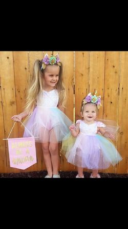 Unicorn tutu one piece dress