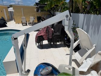 White Metal Pool Lift
