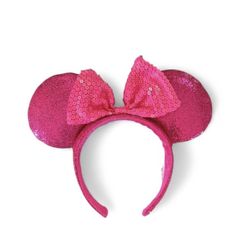 BNWOT Disney Hot Pink Sequin Headband with Bow