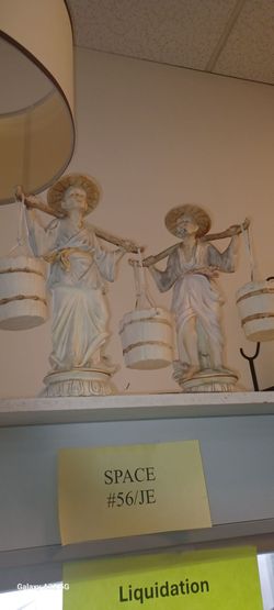 Asian water bearing couple with buckets on yolks.  $300obo