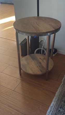 Wood and metal table