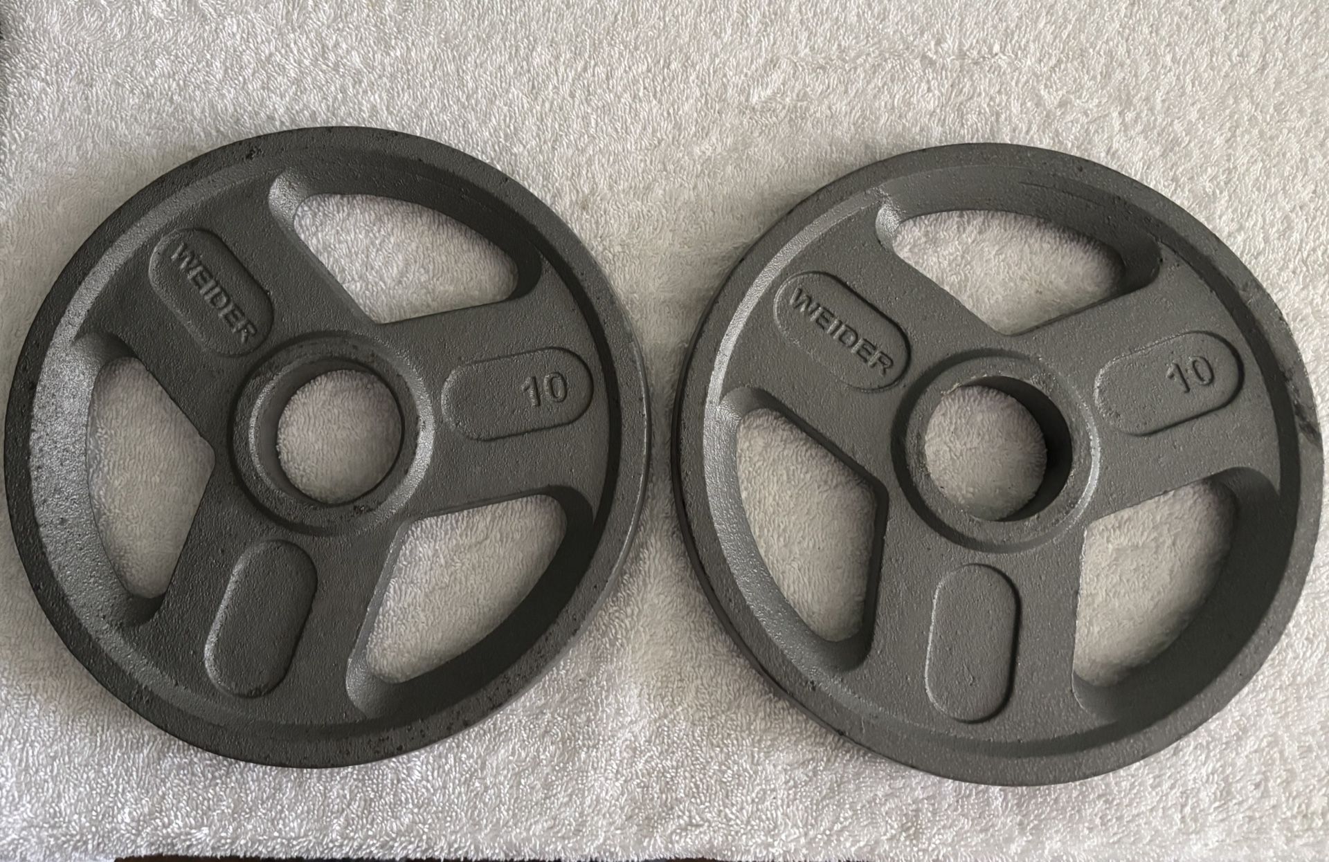 WEIDER WEIGHTLIFT WEIGHT PLATES 10 LBS POUNDS
