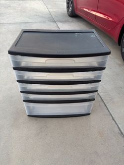 Sterilite 5-Drawer Plastic Storage Tower