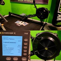 LIKE NEW CONCEPT 2 ROWER 43k METERS D MODEL INDOOR ROWING PM5 ROWERG