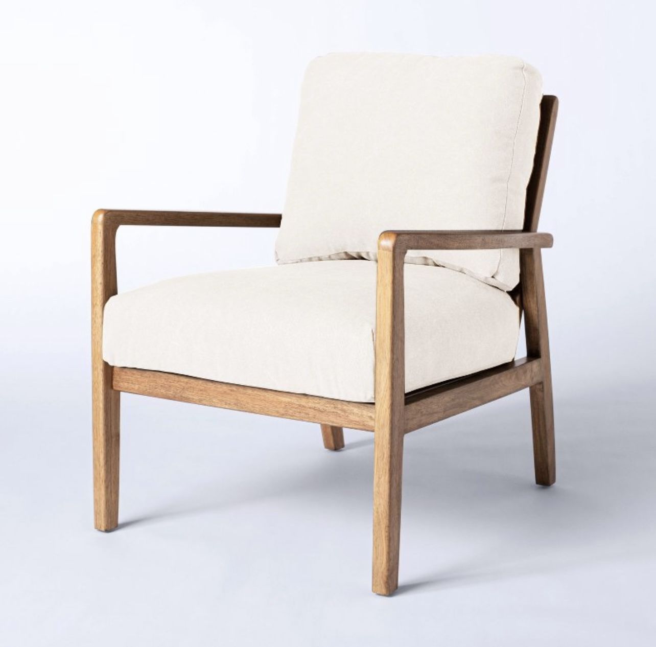 Dagget Mixed Material Accent Chair Cream - Threshold