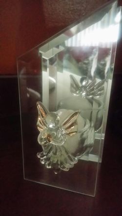 Glass candle holder