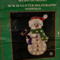 3ft Lighted Snowman 