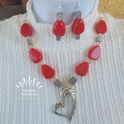 Sterling Silver 925 Necklace And Earrings Set