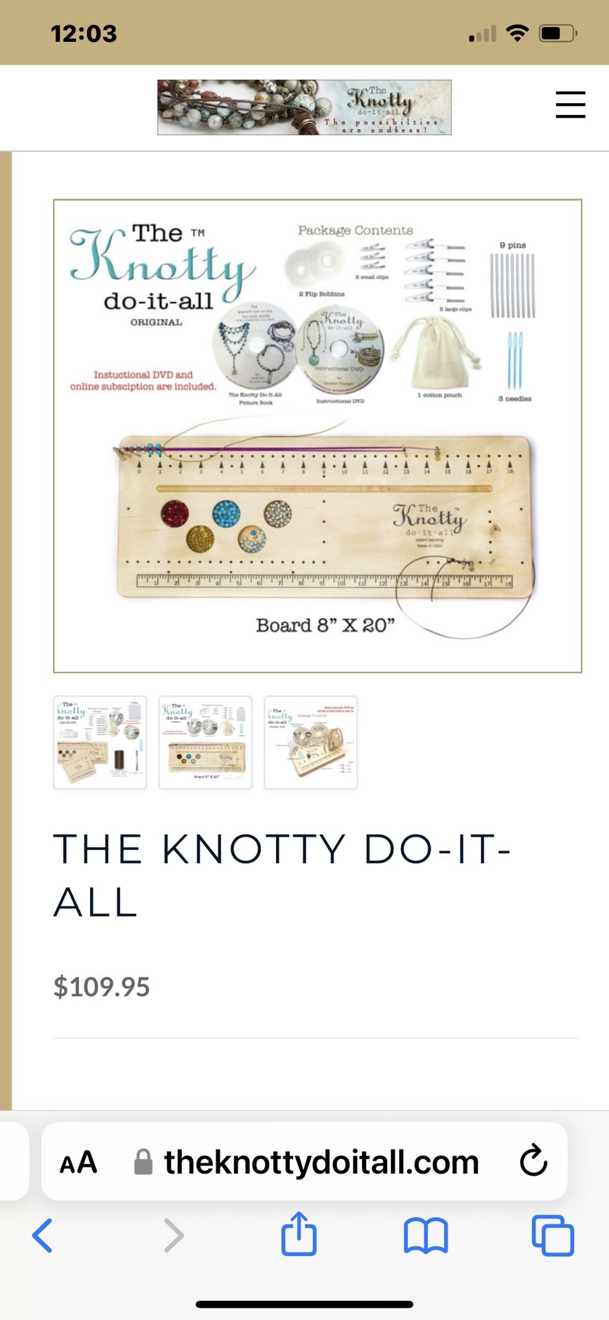 Brand New …  Jewelry Making Kit Knotty Do-It-All is a multi-functional cord knotting tool  