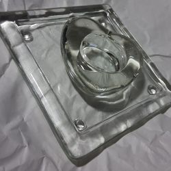 Clear Glass Candle Holder & Couster