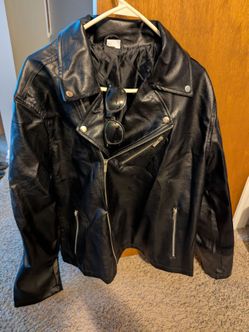 Greaser jacket and sunglasses costume