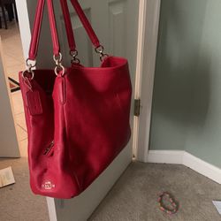 Coach Medium Handbag Red