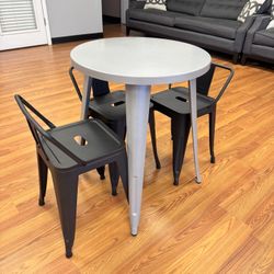 3 Small Metal Cocktail Tables