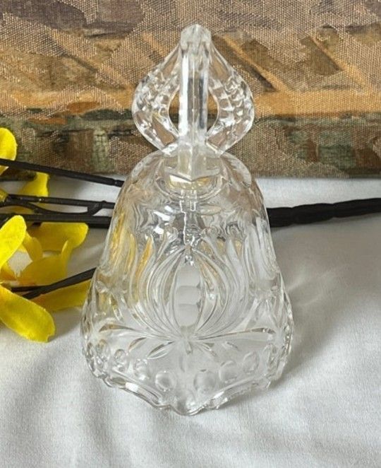 Vintage German Etched Crystal Bell