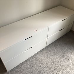 Low-profile dresser with soft-close drawers
