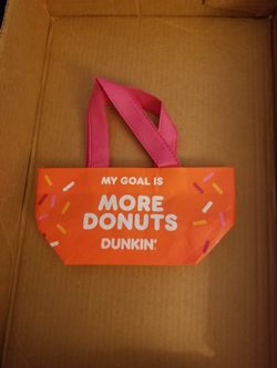 NEW Mini Tote "My Goal Is More Donuts " Dunkin