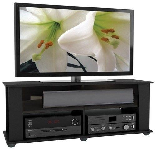 New TV Stand for Most Flat-Panel TVs Up to 55" - Black