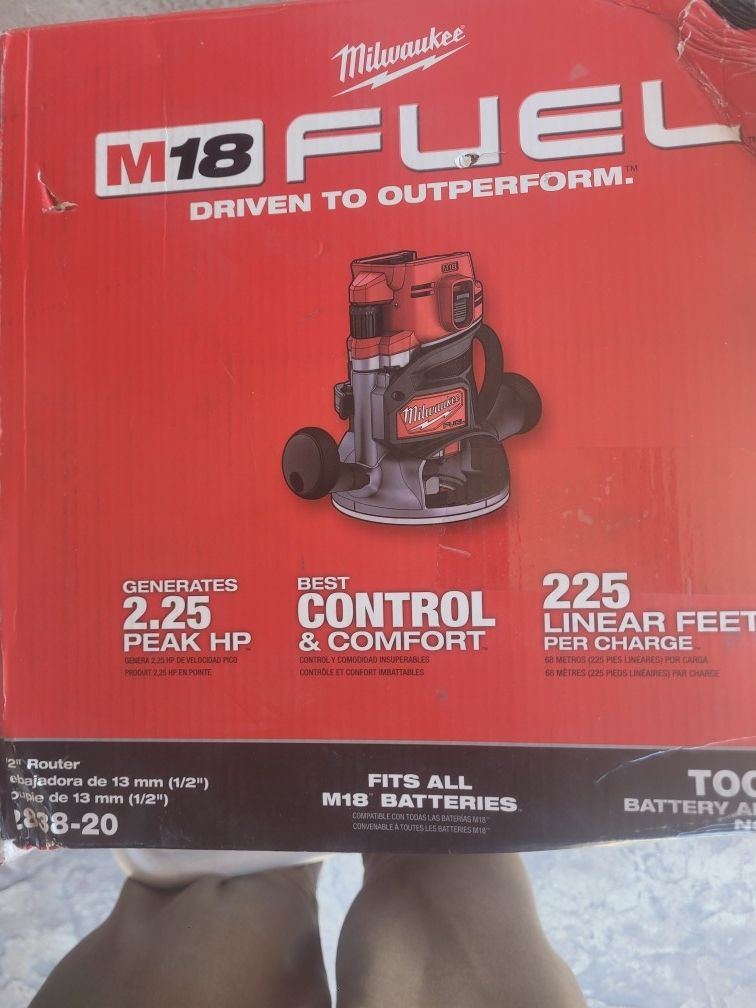 Milwaukee M18 Fuel 1/2" Router Tool Only!!!