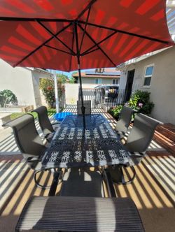 Outdoor patio table and chair set