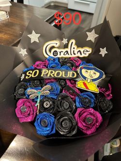 Hello Kitty And Lilo Stitch Eternal rose bouquets 