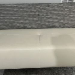 3 Seat Fabric And Leather Sofa 