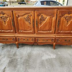 French provincial buffet credenza sideboard entry table