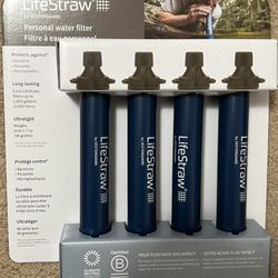 New - Lifestraw Personal Water Filter 4-Pack