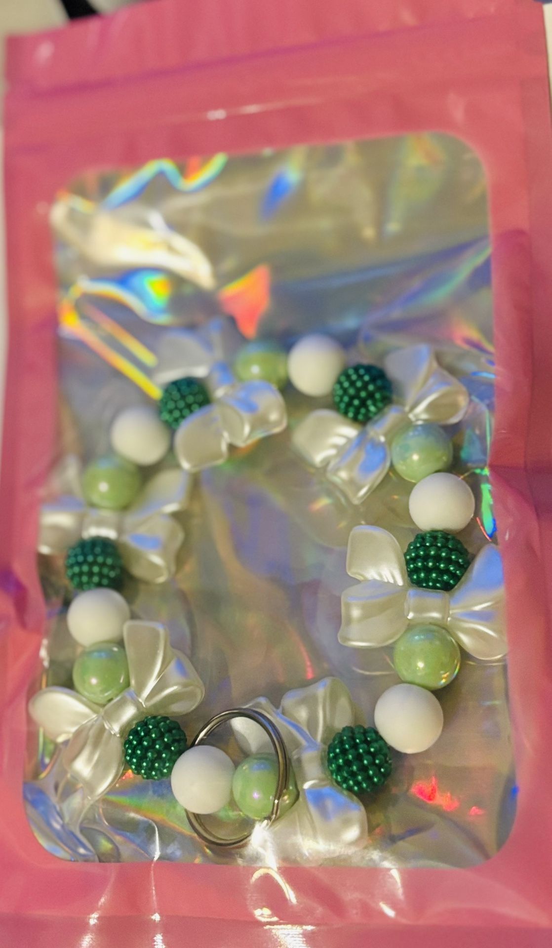 Wristlet/Bracelet Beaded Keychain
