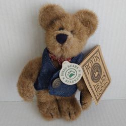 Boyds Bears with Vest & Bow Tie Posable Vintage 7" Teddy Bear Stuffed Animal
