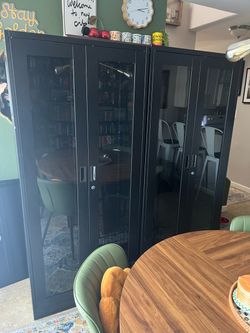 Metal Cabinet Display Case X2
