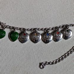Vintage Beta Sigma Phi Charm Bracelet