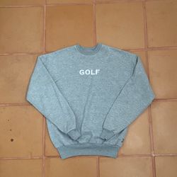 Golf Wang Tyler the Creator Grey Embroidered Spellout Sweatshirt Size Small